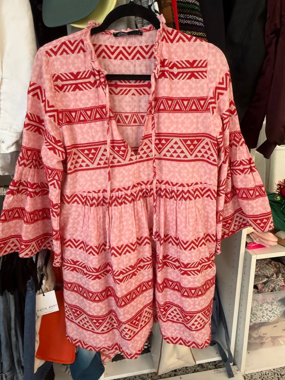Devotion Twins Size Small S Pink and Red Dress